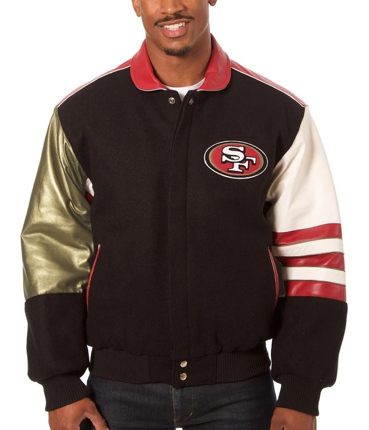 San Francisco 49ers Jh Design Wool & Leather Jacket