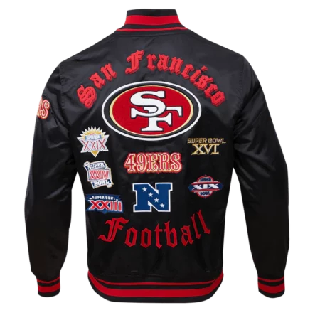 San Francisco 49ers Old English Satin Jacket