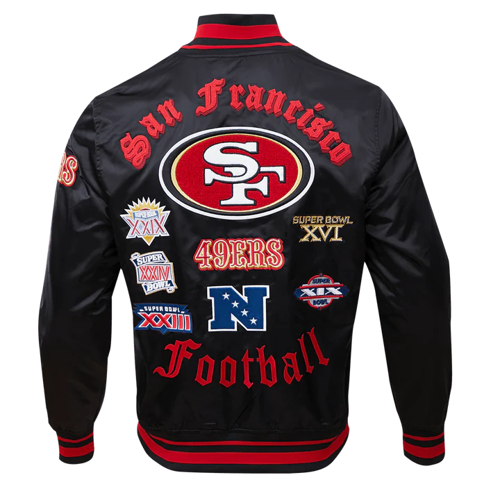 San Francisco 49ers Old English Satin Jacket