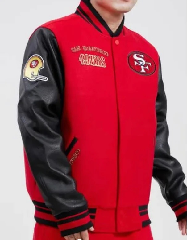 San Francisco 49ers Retro Classic Rib Wool Varsity Jacket