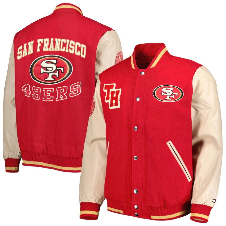 Tommy Hilfiger Scarlet San Francisco 49ers Varsity Jacket