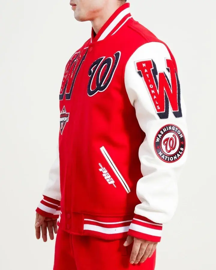 Washington Nationals Mash Up Logo Varsity Jacket