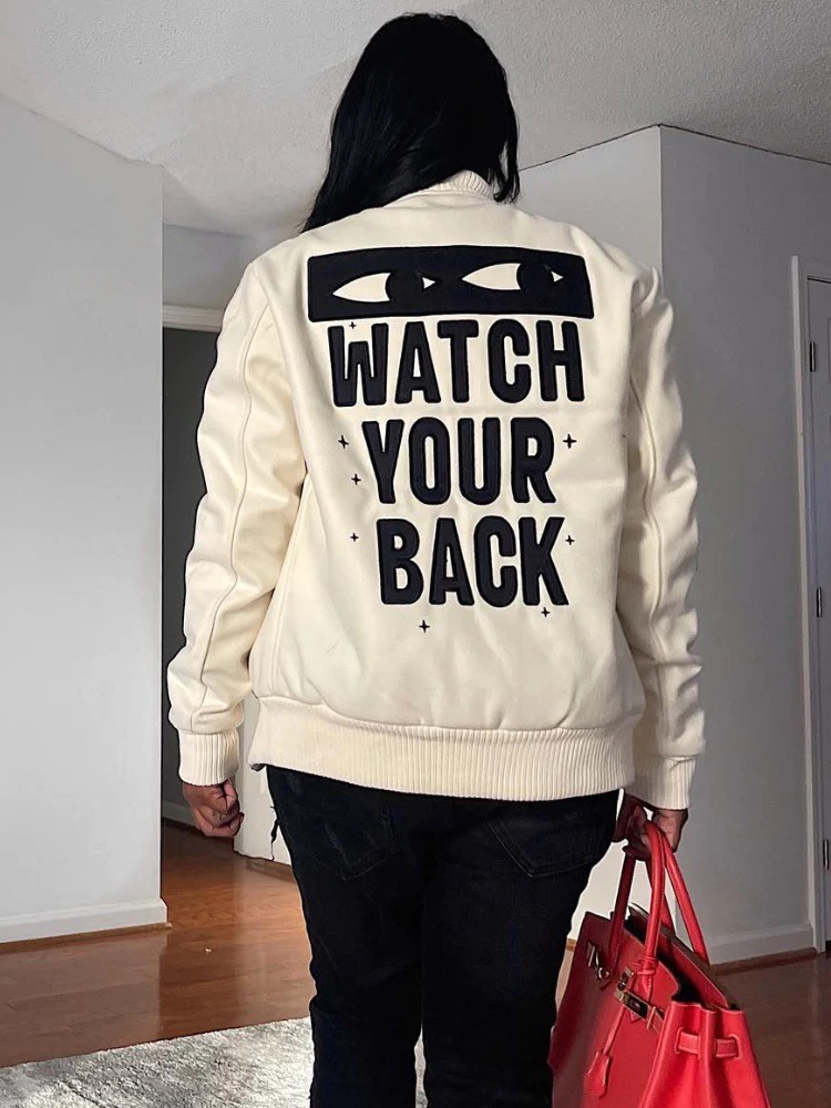 Protect Your Inner G Gang White Varsity Jacket