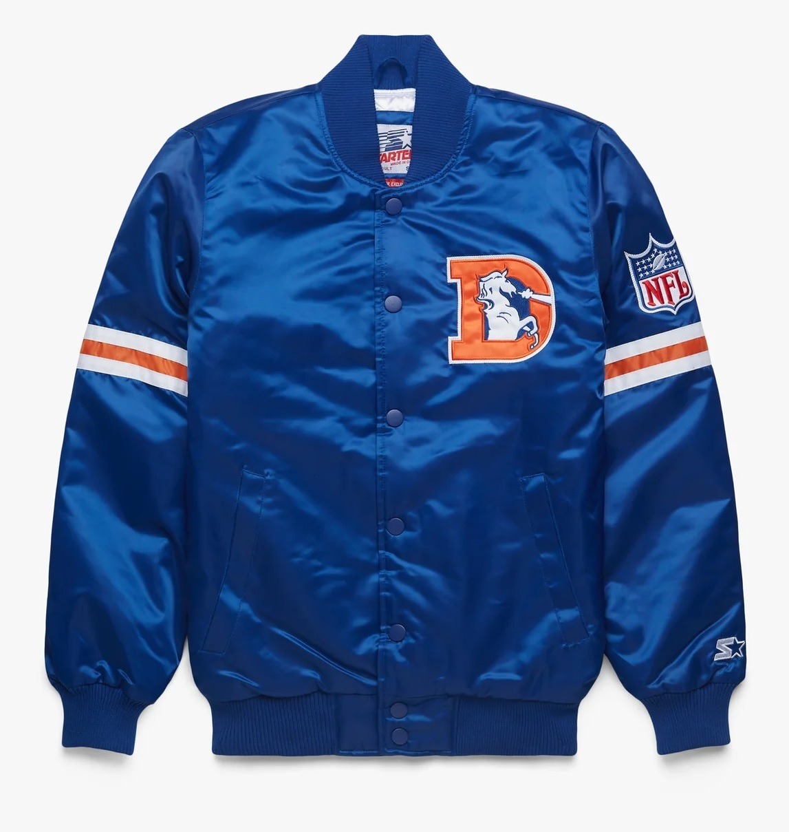 Denver Broncos Satin Varsity Jacket