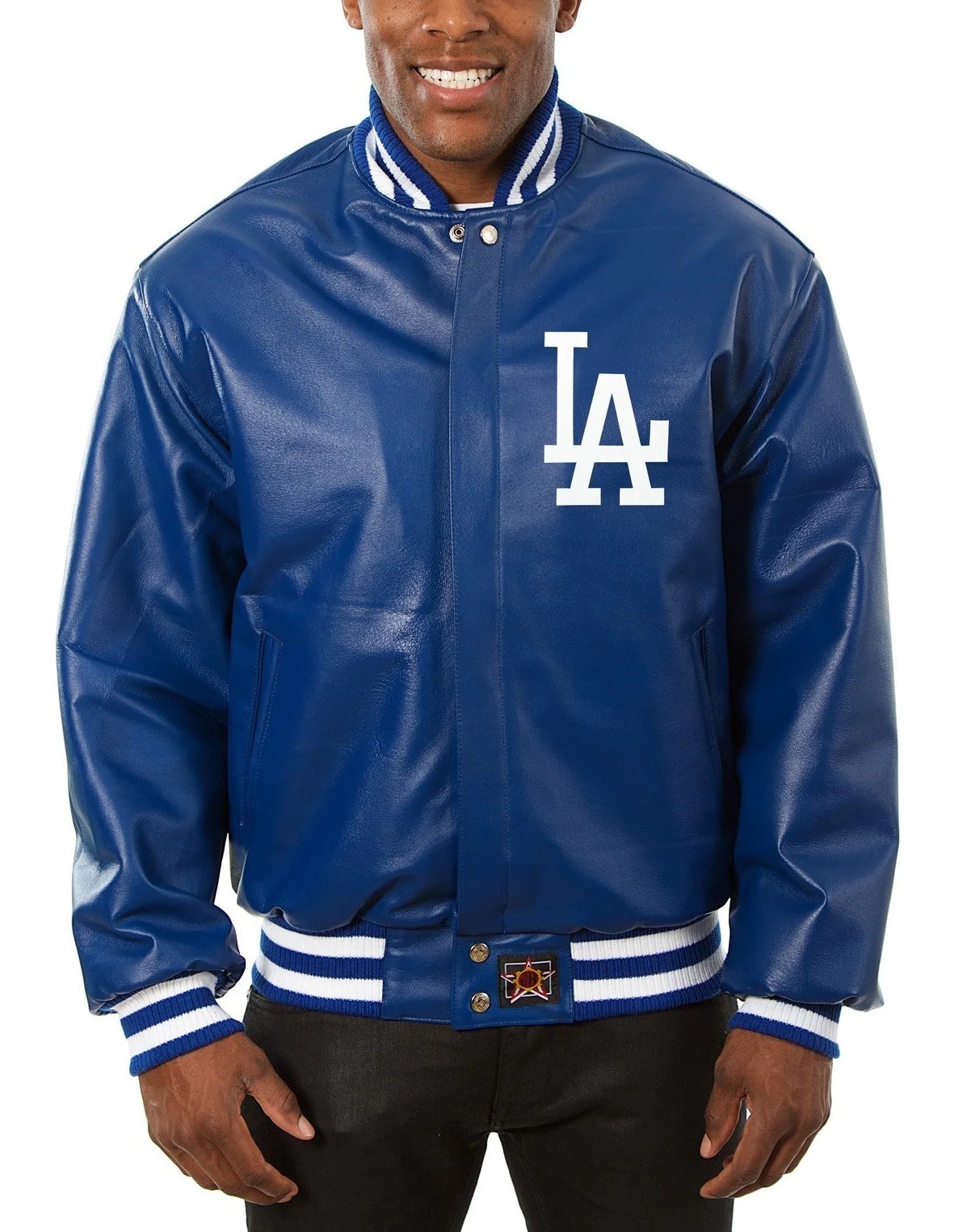 Dodgers Royal Blue Bomber Leather Jacket