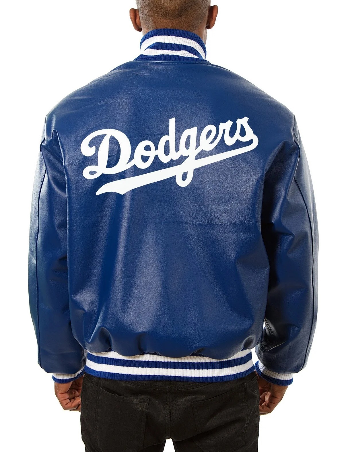 Dodgers Royal Blue Bomber Leather Jacket