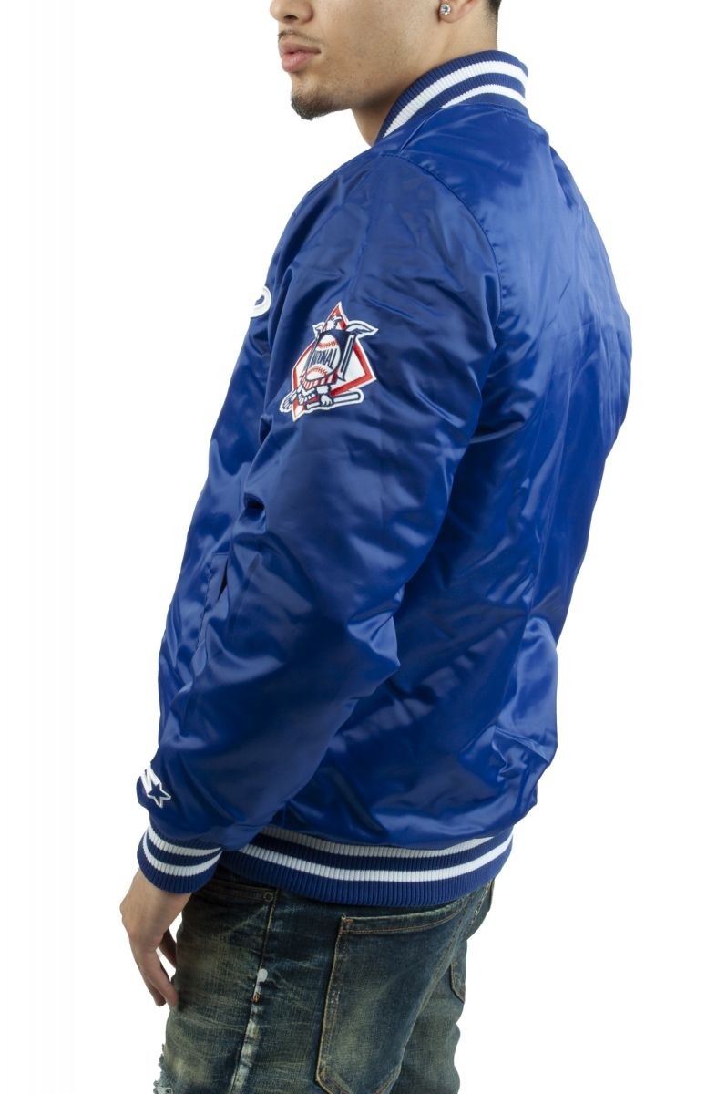 LA Dodgers National Blue Satin Varsity Jacket