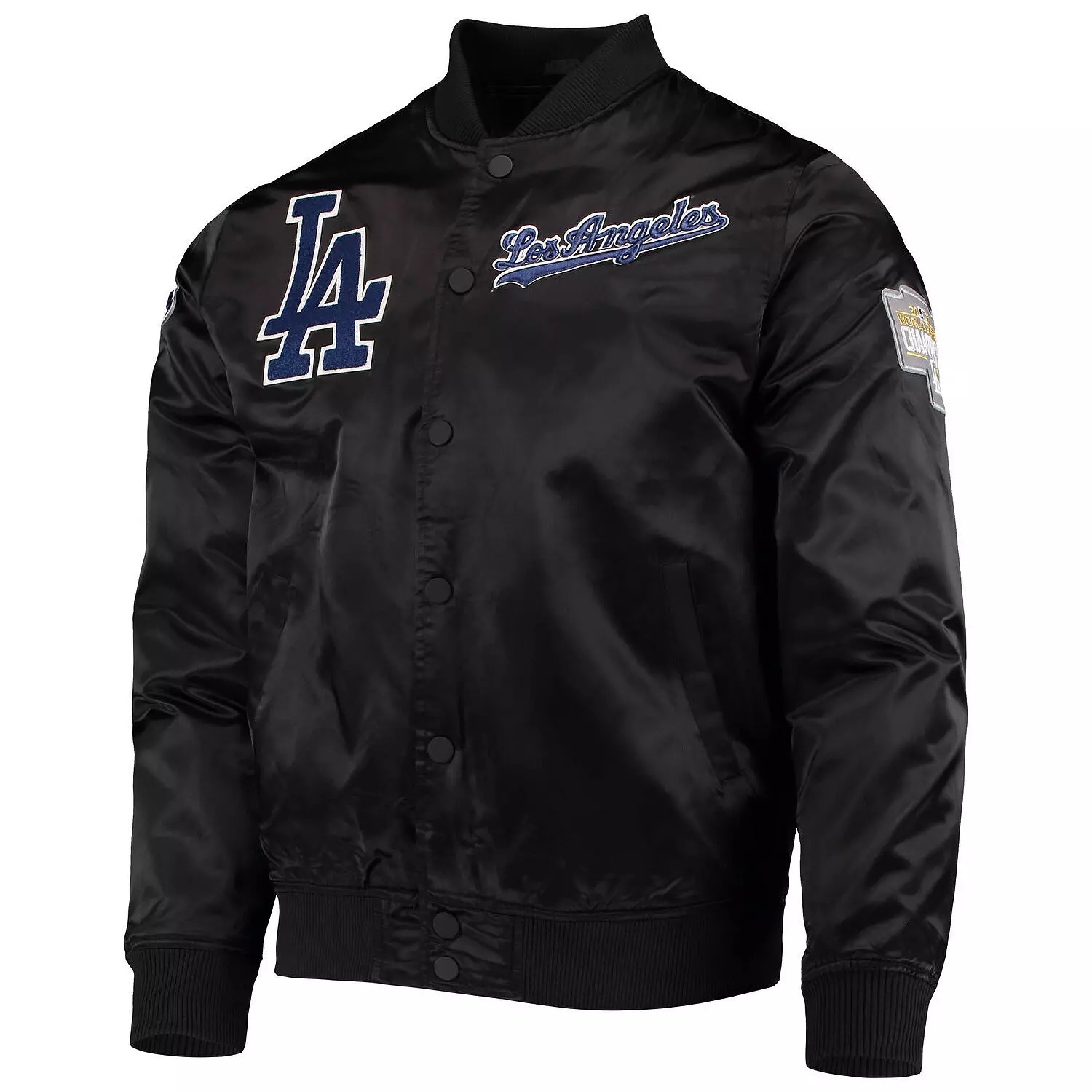 LA Dodgers Wordmark Black Varsity Jacket