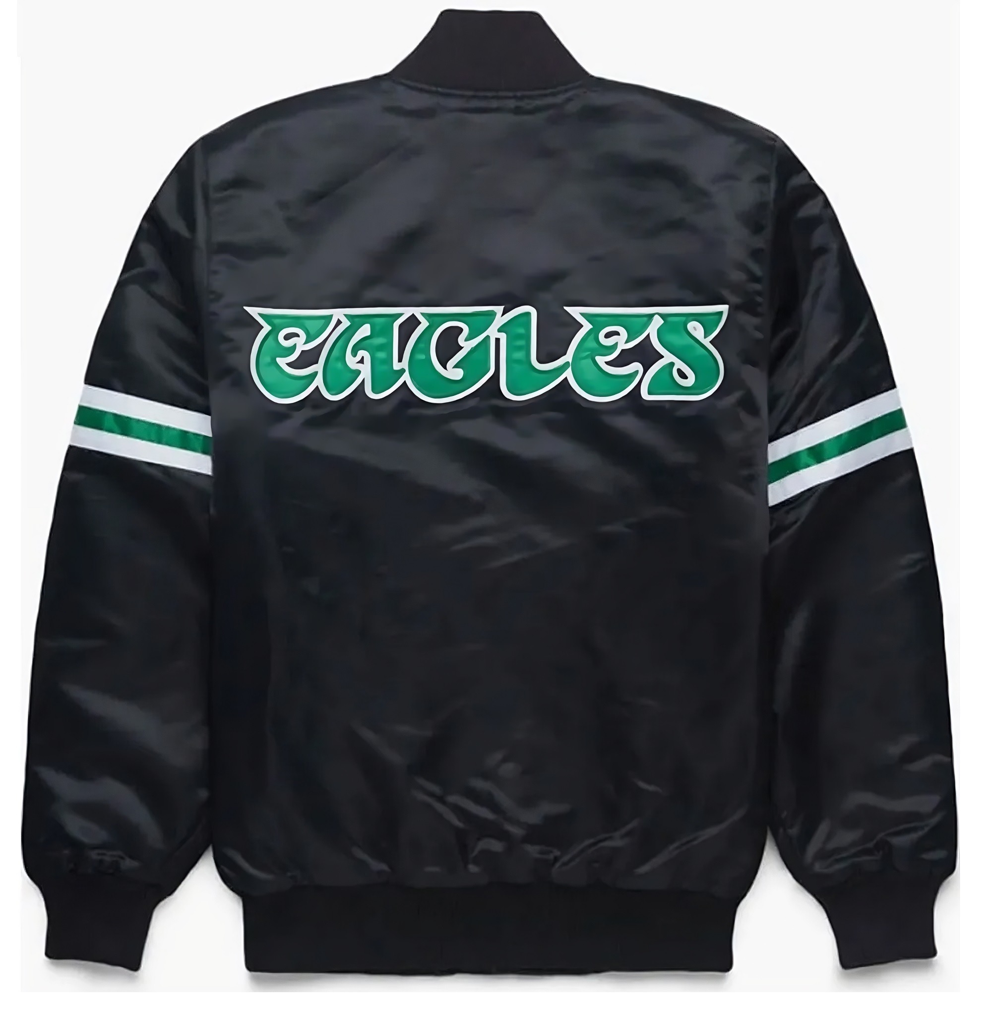 Philadelphia Eagles NFL Satin Black Jacket