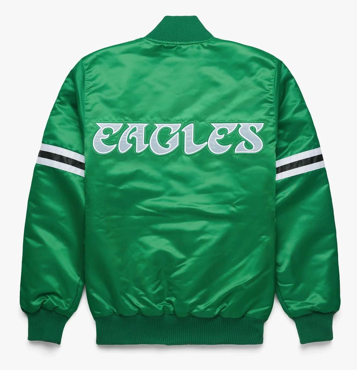 Philadelphia Eagles Green Satin Varsity Jacket