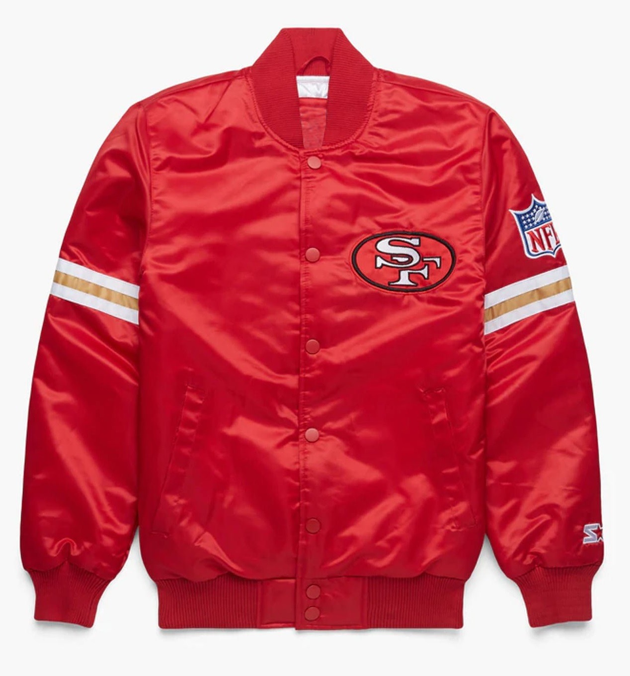 San Francisco 49ers Red Satin Varsity Jacket