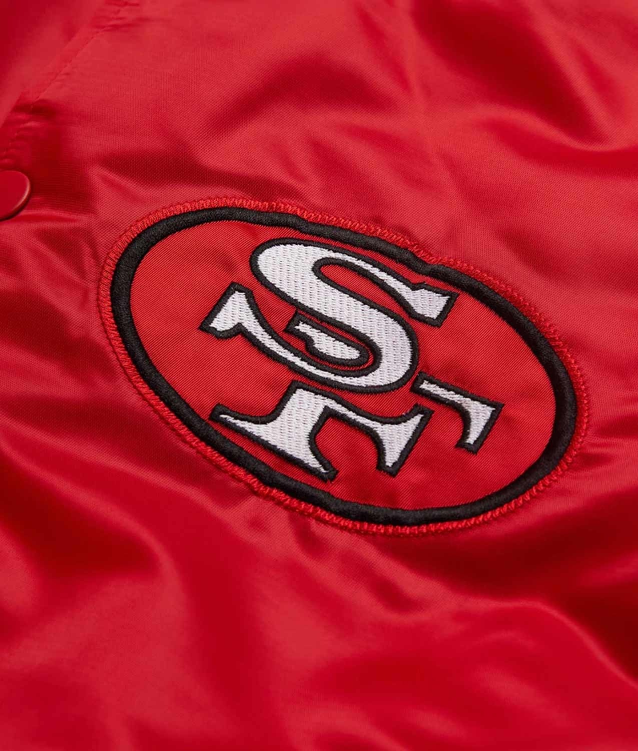 San Francisco 49ers Red Satin Varsity Jacket