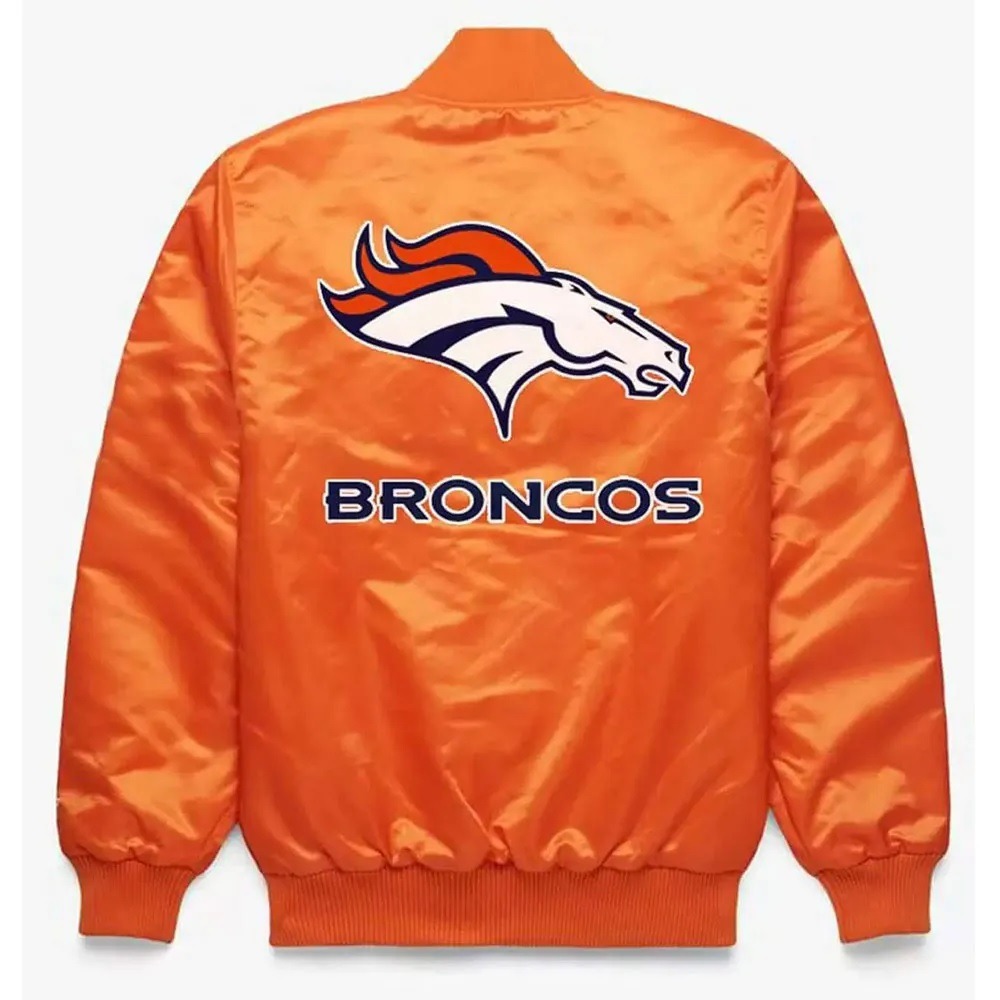 Super Bowl Denver Broncos Orange Satin Jacket
