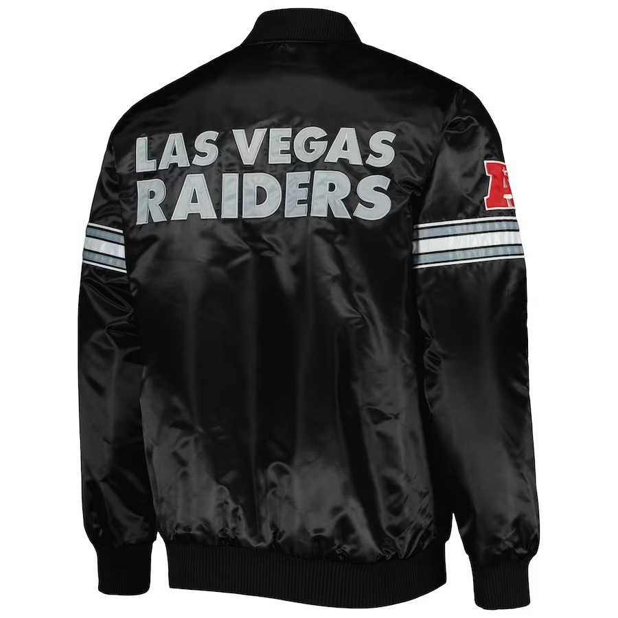 The Pick And Roll Las Vegas Raiders Black Satin Jacket
