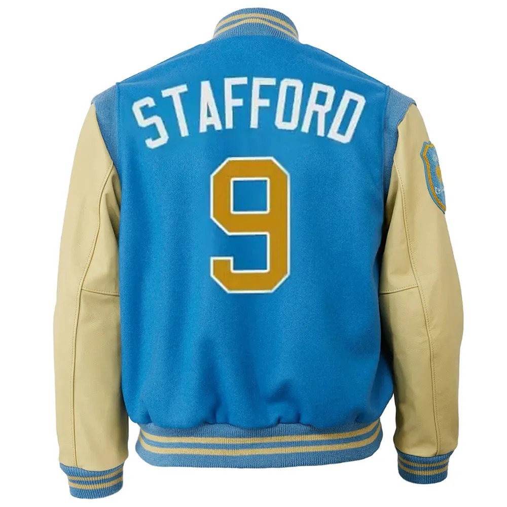 Detroit Lions 9 Matthew Stafford Varsity Jacket