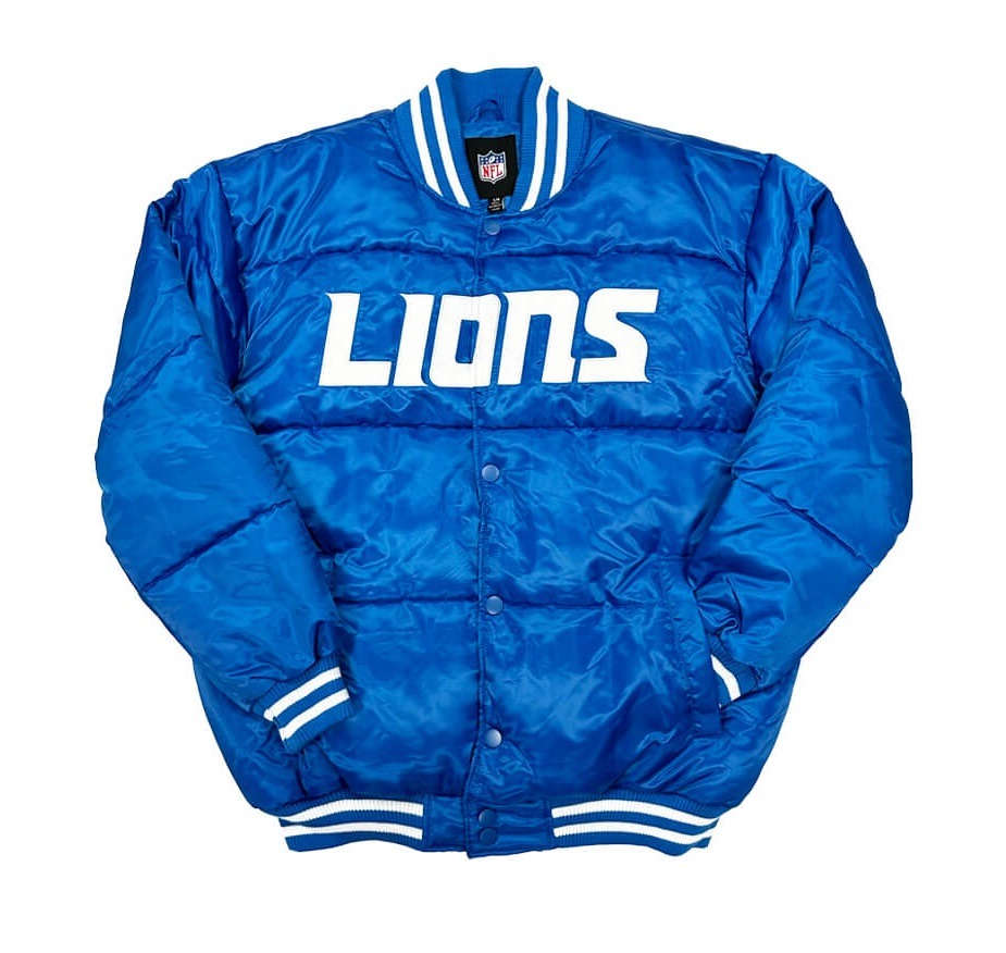 Detroit Lions Bronx Bubble Satin Puffer Jacket