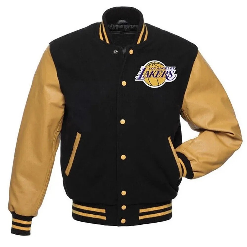 Los Angeles Lakers Black And Gold Varsity Jacket
