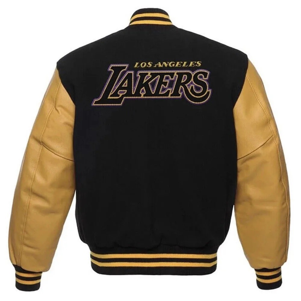 Los Angeles Lakers Black And Gold Varsity Jacket