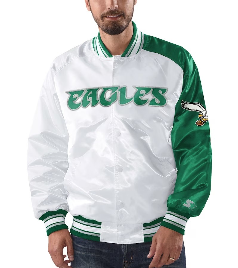 Philadelphia Eagles Start Of Season White And Green Jacket