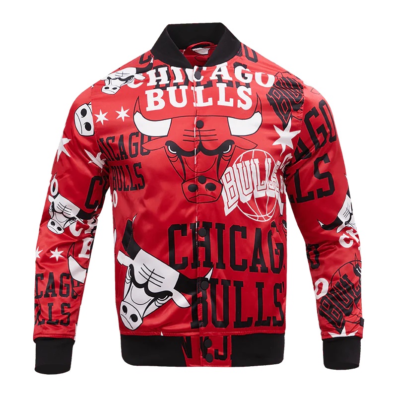 Chicago Bulls Aop Satin Varsity Jacket