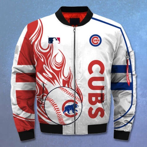Chicago Cubs White Bomber Jacket