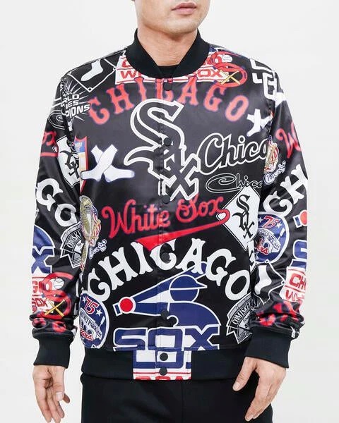 Chicago White Sox Aop Satin Varsity Jacket