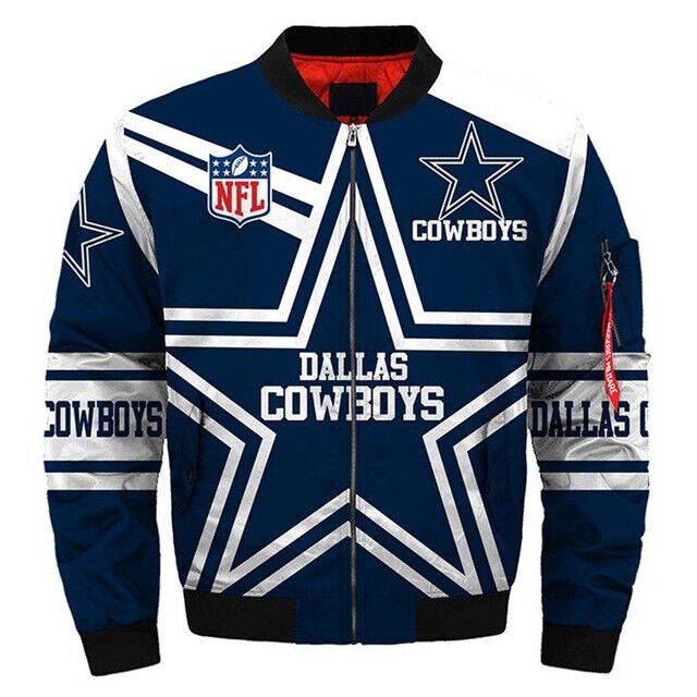 Dallas Cowboys Blue Bomber Jacket