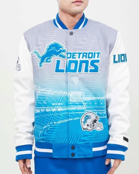 Detroit Lions Remix Varsity Jacket