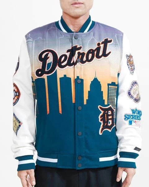 Detroit Tigers Remix Wool Varsity Jacket