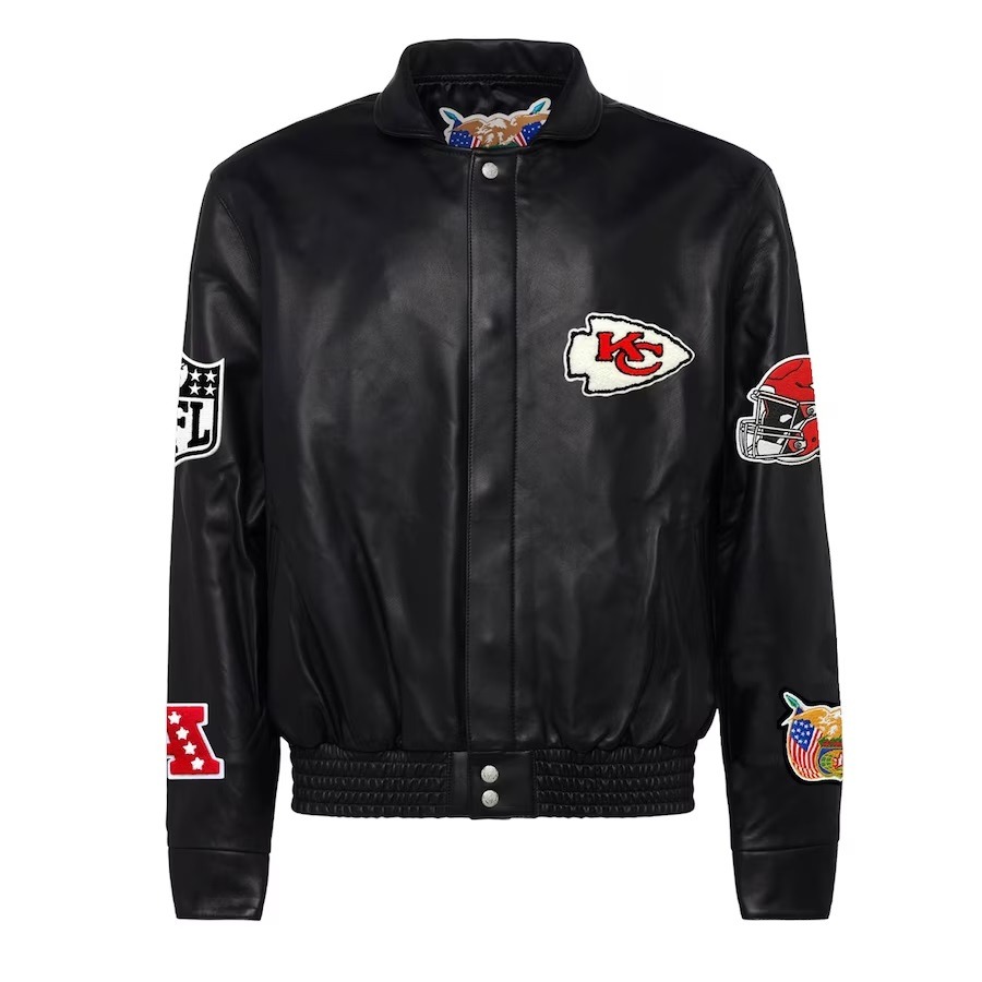 Kansas City Chiefs Jeff Hamilton Black Leather Jacket