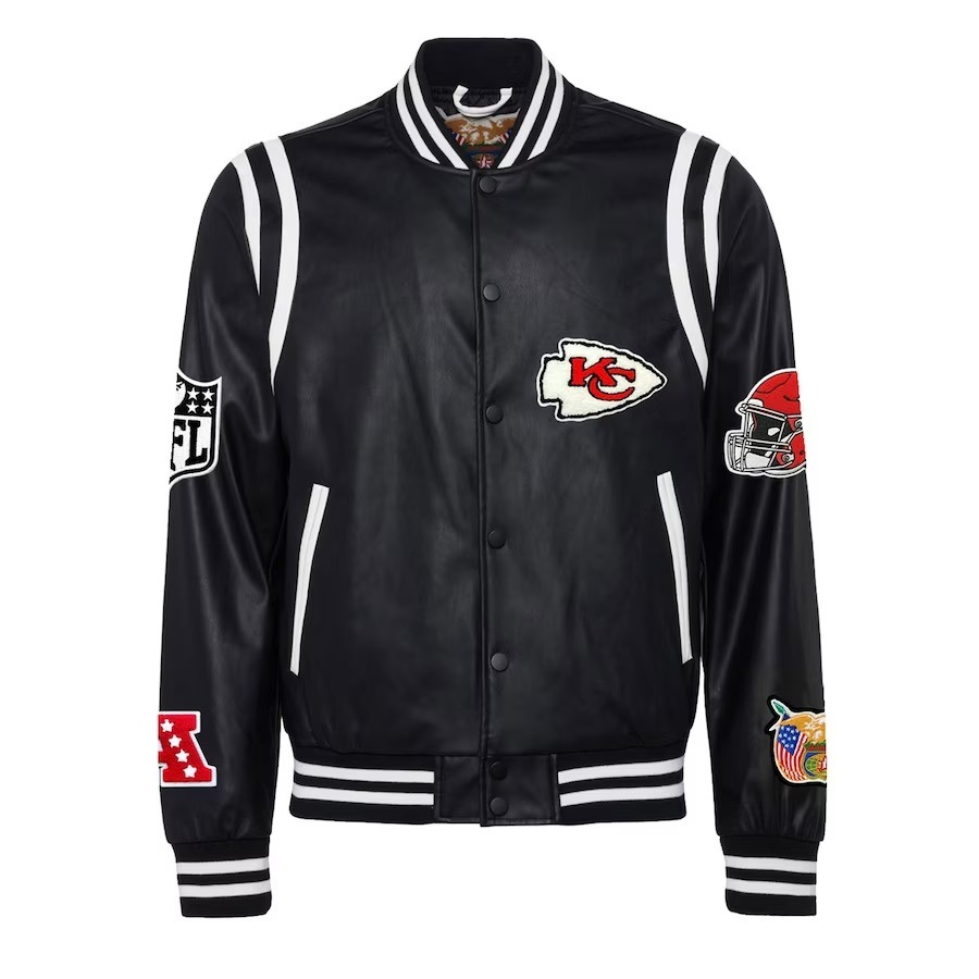 Kansas City Chiefs Jeff Hamilton Black Vegan Leather Jacket