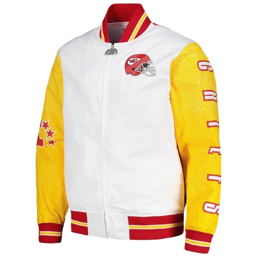 Kansas City Chiefs White Team Burst Warm-Up Jacket
