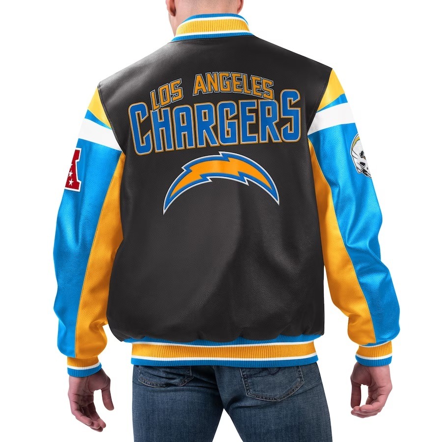 LA Chargers G-iii Sports By Carl Banks Black Varsity Jacket