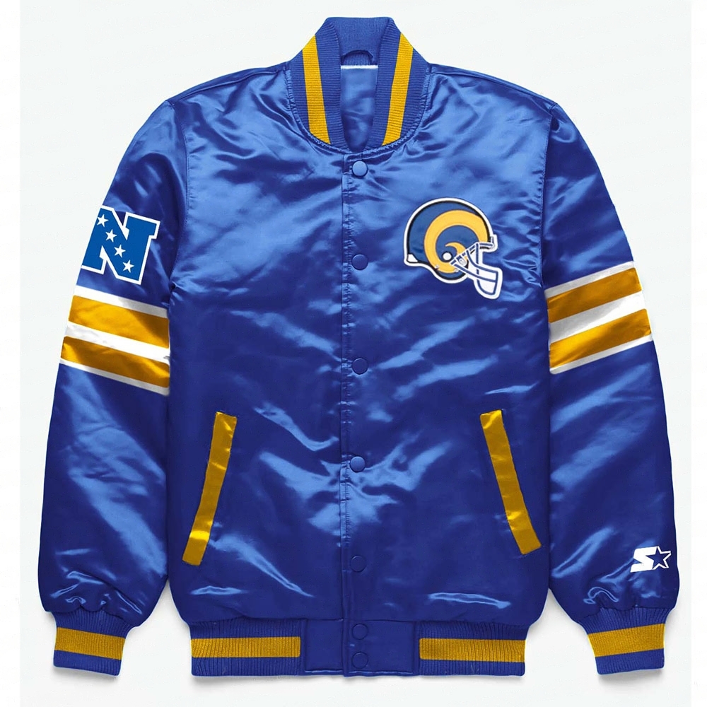 LA Rams Exclusive Blue Satin Jacket