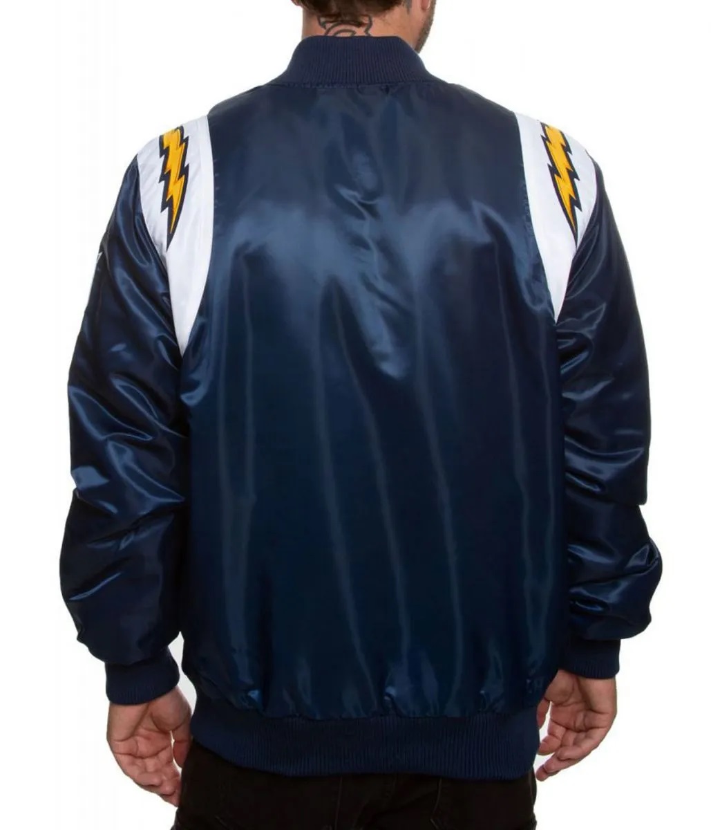 Los Angeles Chargers Bomber Satin Jacket