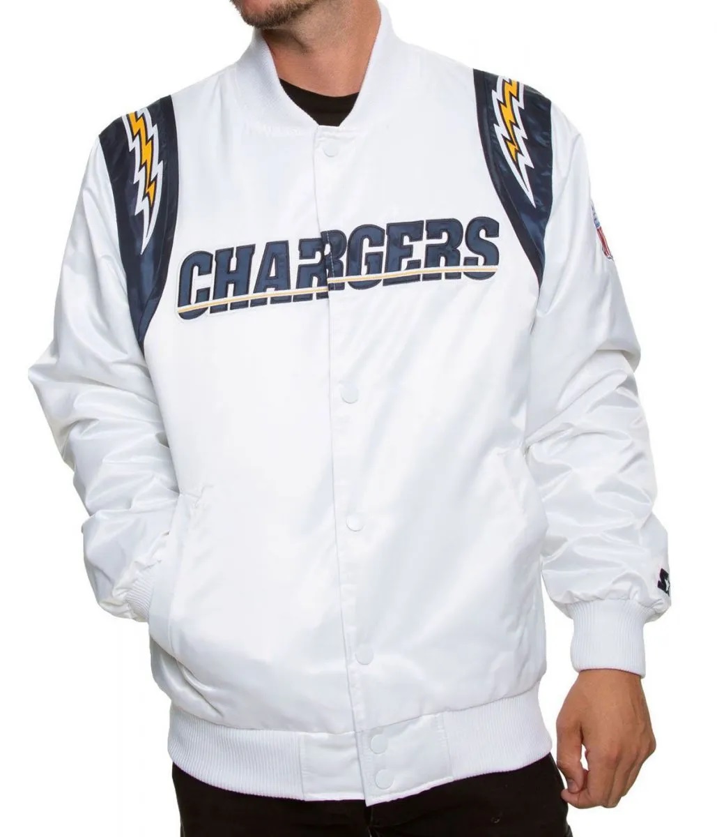 Los Angeles Chargers Bomber Satin Jacket