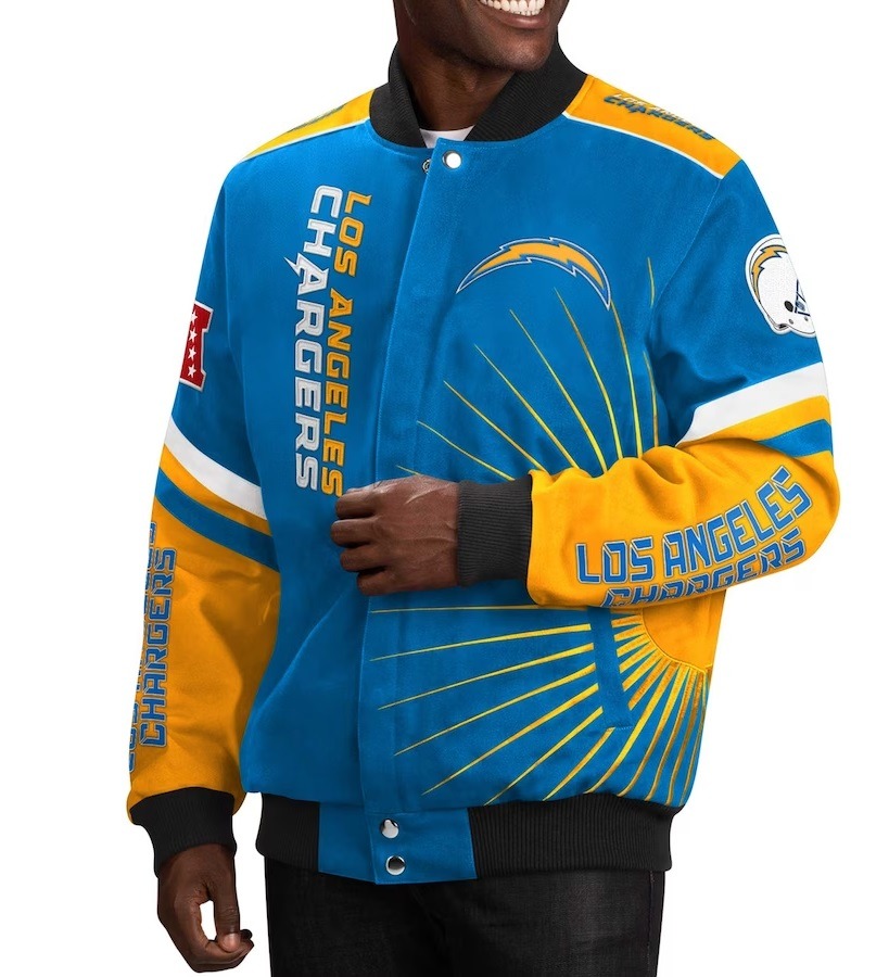 LA Chargers G-iii Sports By Carl Banks Powder Blue Varsity Jacket