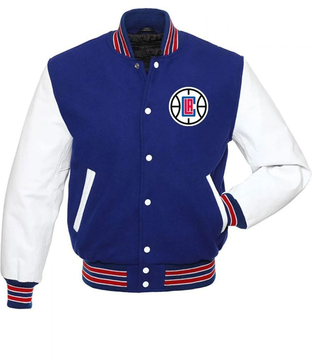 Los Angeles Clippers Basketball Blue and White Jacket