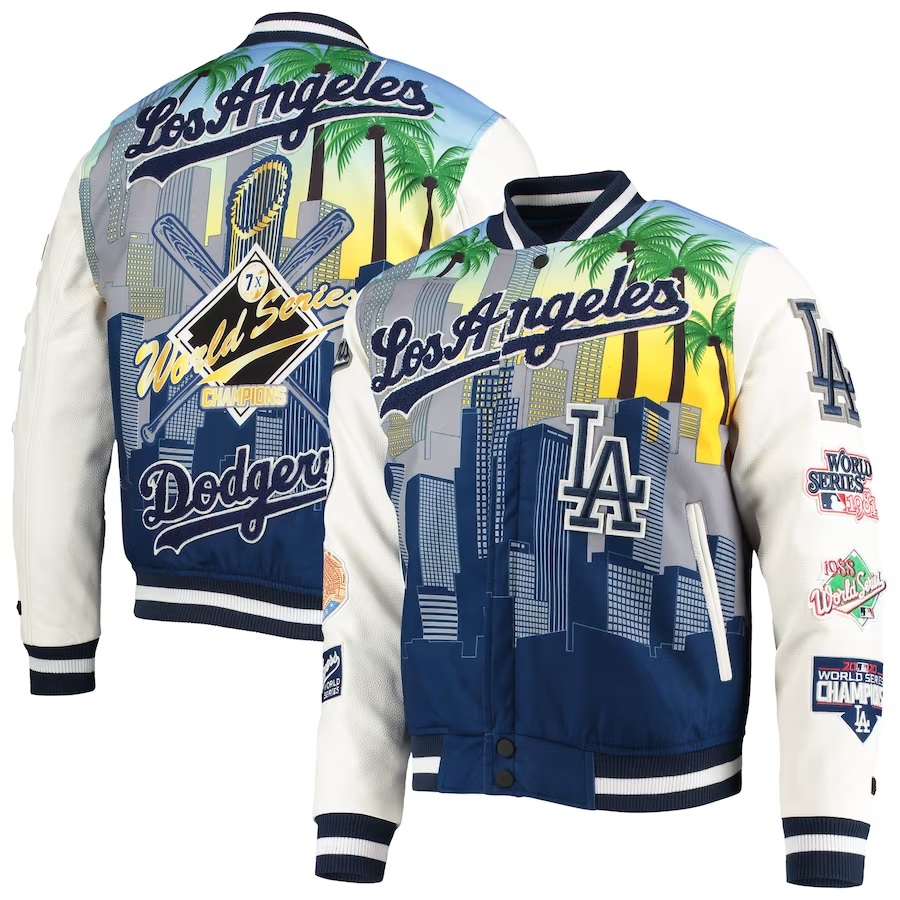 Dodgers Zip Up Varsity Jacket