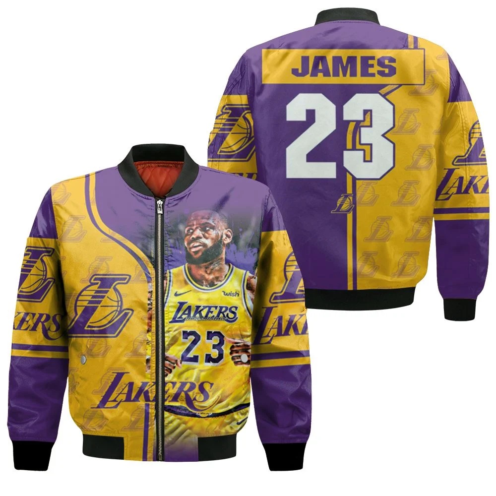 Los Angeles Lakers King James Bomber Jacket
