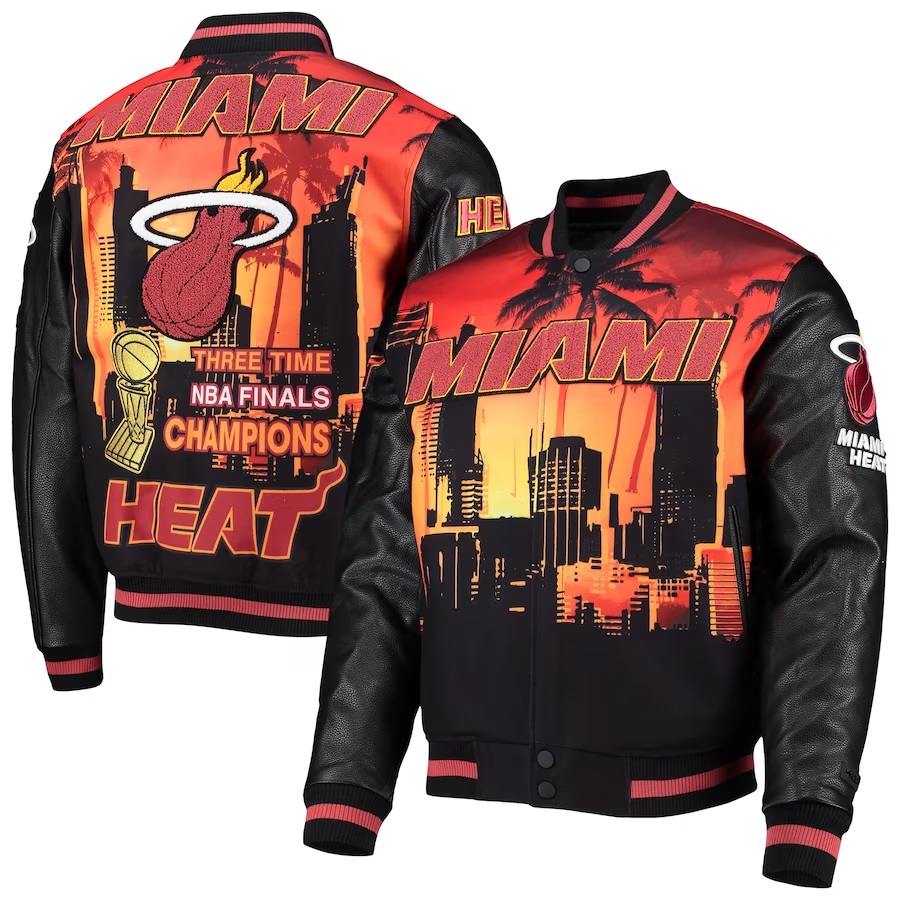 Miami Heat Black Finals Champions Varsity Full-zip Jacket