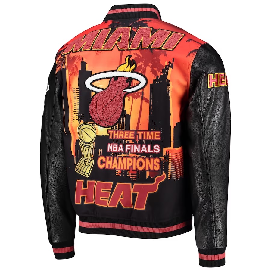 Miami Heat Black Finals Champions Varsity Full-zip Jacket