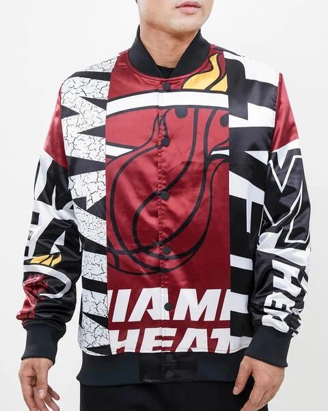 Miami Heat Mashup Satin Varsity Jacket