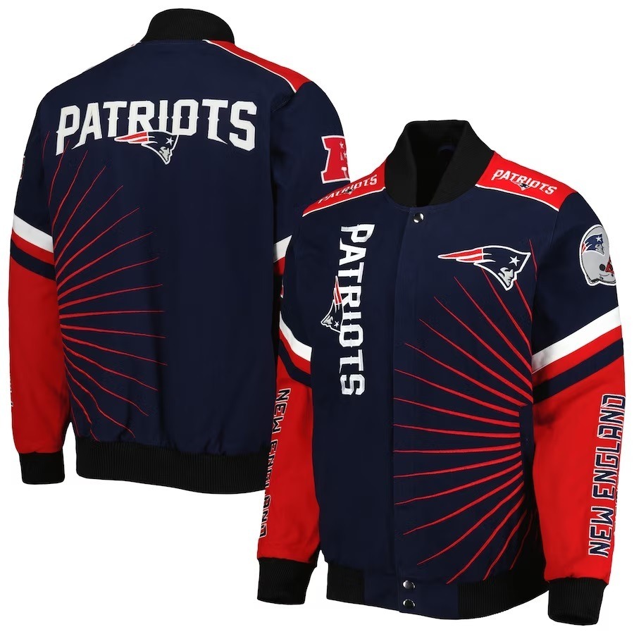 New England Patriots Full-Snap Varsity Jacket