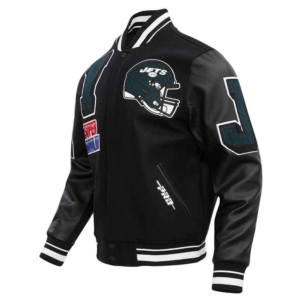 New York Jets Mashup Rib Wool Varsity Jacket