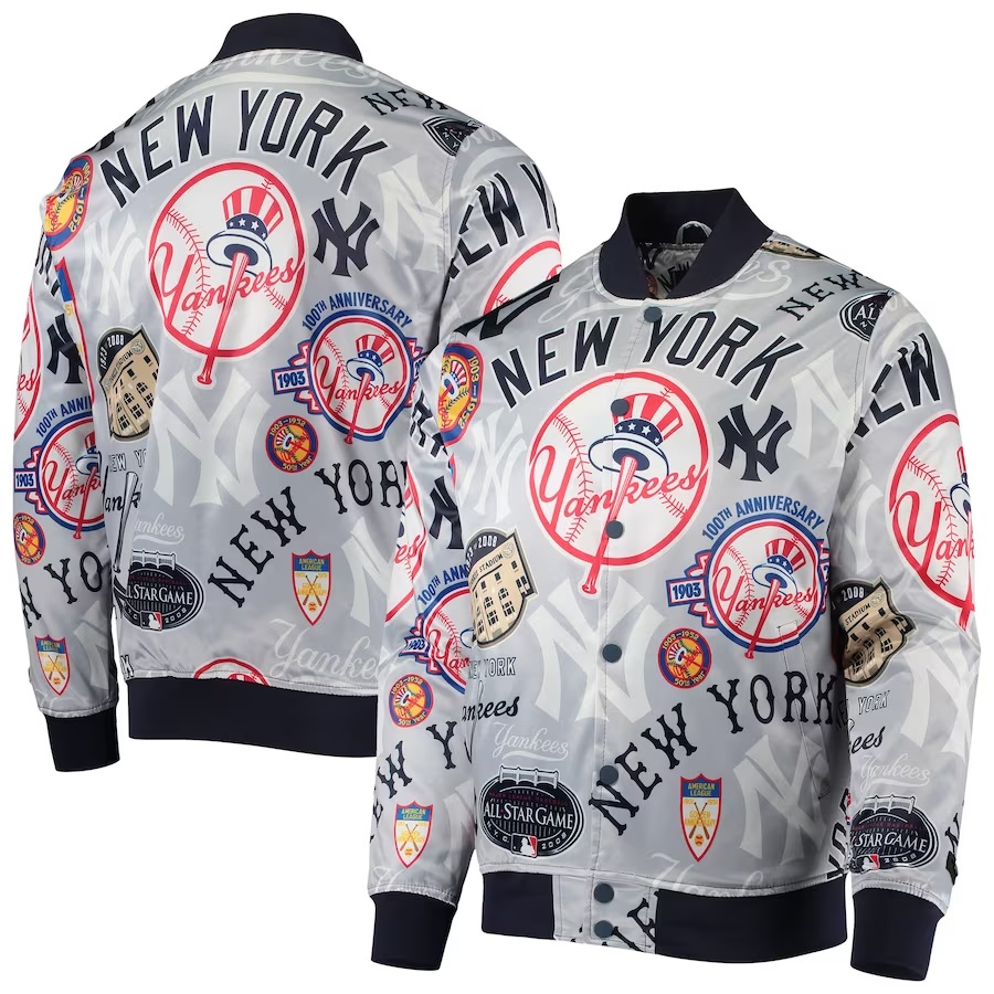 New York Yankees Allover Print Full-Snap Jacket