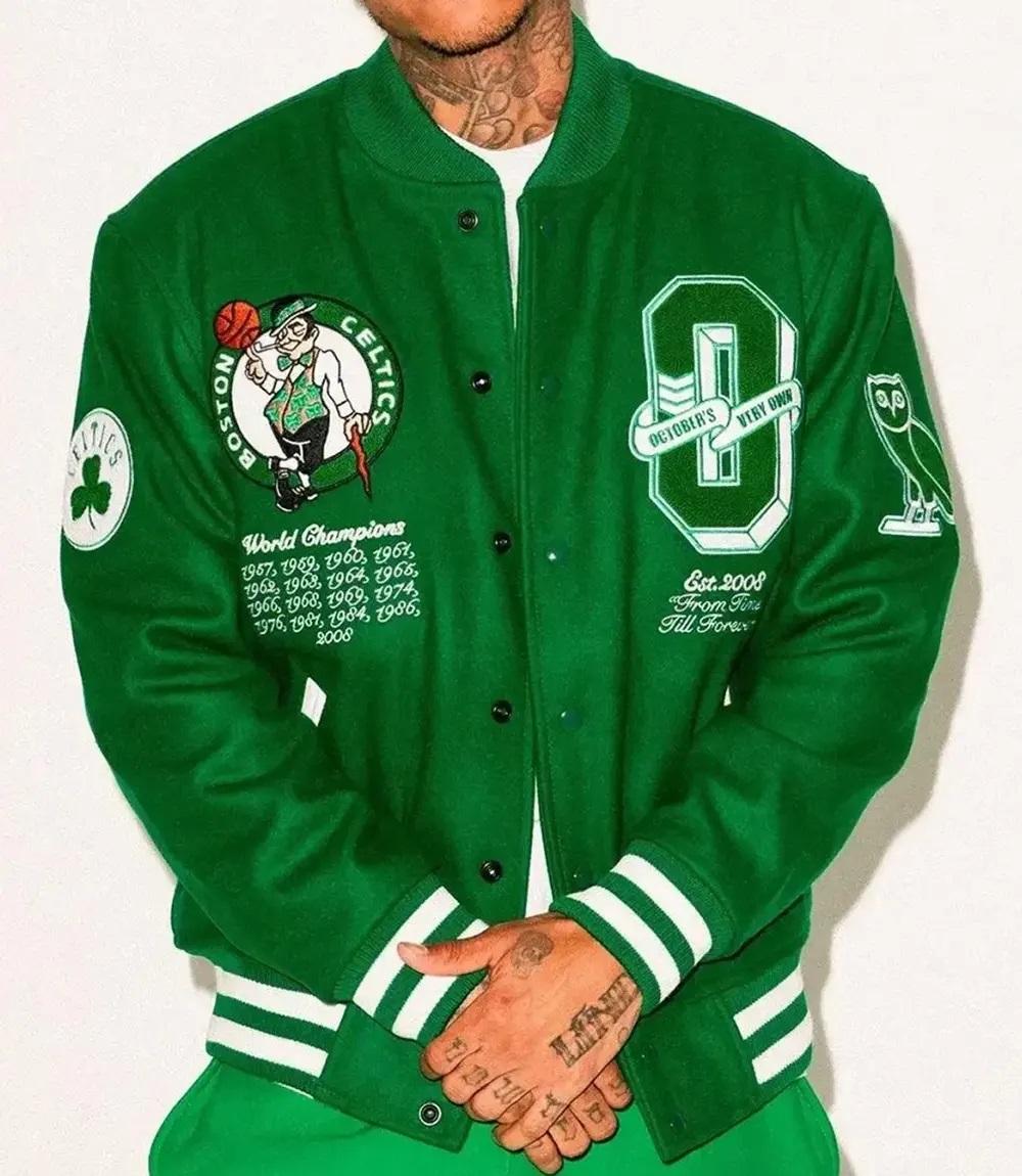 OVO x NBA Boston Celtics Varsity Jacket