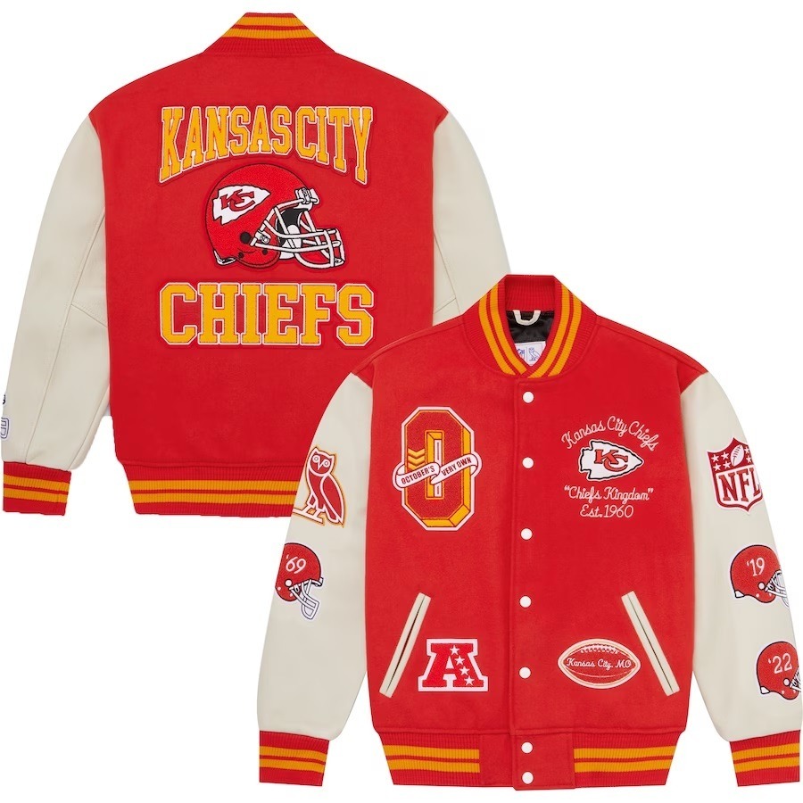 OVO x NFL Kansas City Chiefs Varsity Jacket