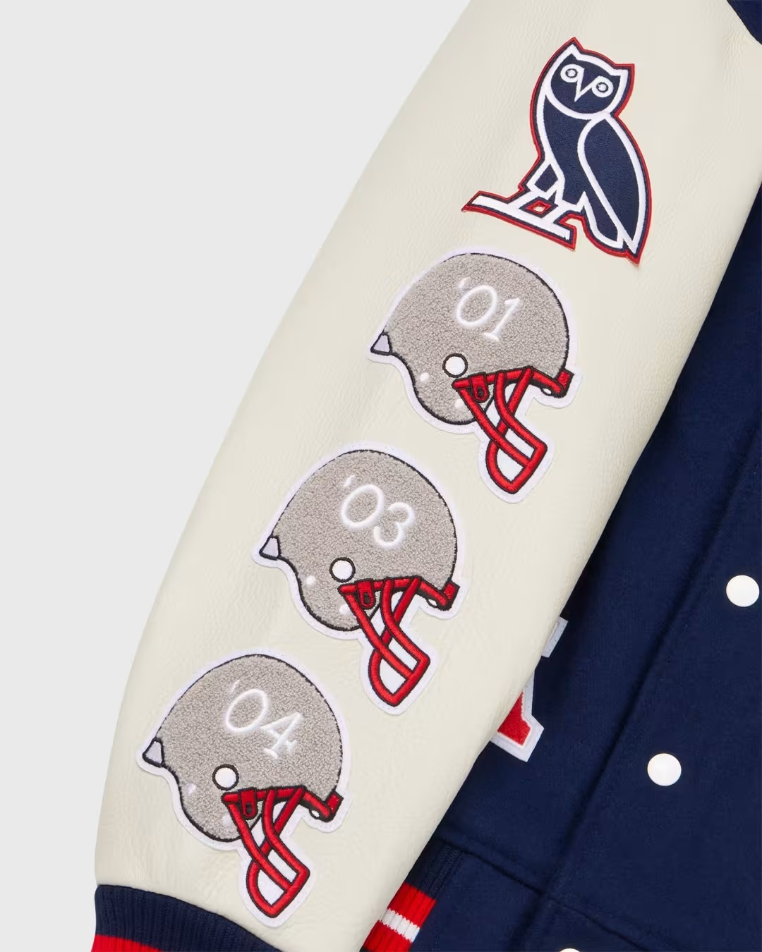 OVO x NFL New England Patriots Varsity Jacket