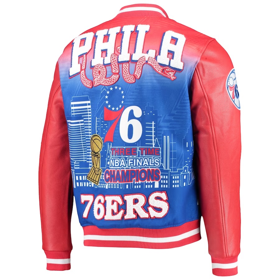 Philadelphia 76ers Red Finals Champions Varsity Full-zip Jacket